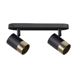 Stropní svítidlo Tobi pásek černý 2x15W GU10 stínidlo černé+zlaté
