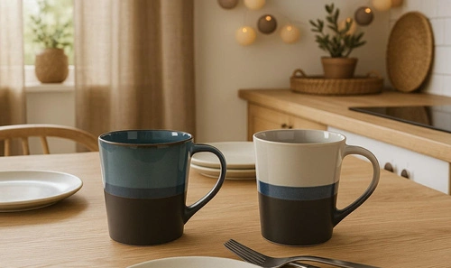 Keramický hrnek Lagune 360 ml šedý kulatý na kávu a čaj do myčky