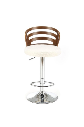 Barová židle Rubicon krémová s opěrkou, výškově nastavitelná, moderní do kuchyně a k ostrůvku Intesi