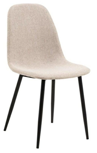 Čalouněná jídelní židle Celia v béžové barvě, skandinávský styl, černé nohy Actona