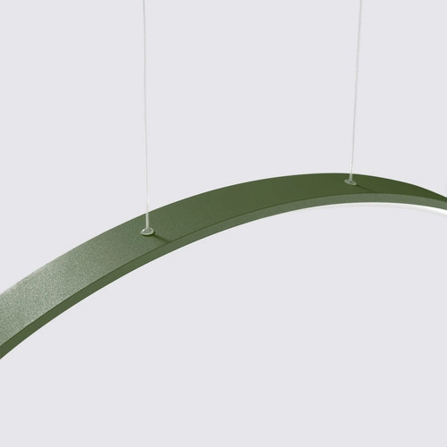 Závěsné LED svítidlo RIO olivově zelené moderní nad jídelní stůl 55 cm