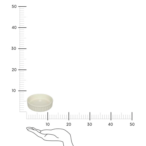 Keramická zapékací miska na creme brulée béžová 12 cm kulatá 5five simply smart