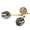 MODERNÍ závěsná lampa ORCHID-9 zlatá šedá 150 cm