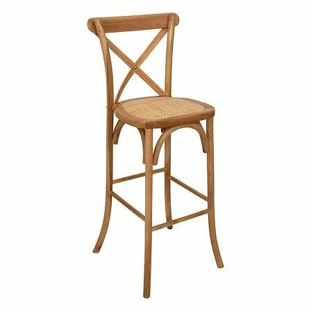 Dřevěný barový stoliček s opěrkou Isak Atmosphera do kuchyně a jídelny skandinávský dub