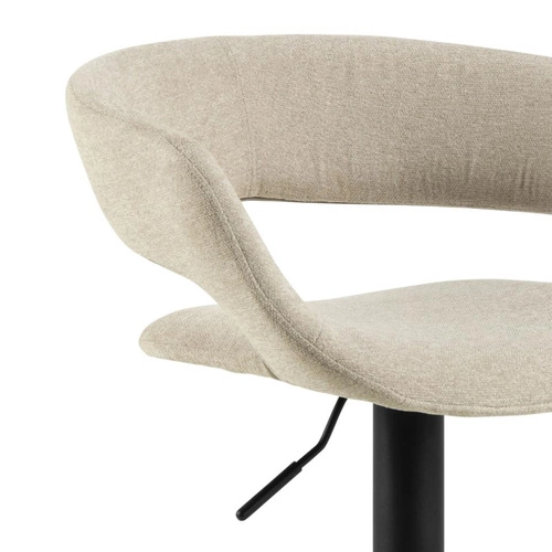 Barová židle Grace béžová čalouněná s opěrkou, výškově nastavitelná, moderní do kuchyně a k ostrůvku Actona