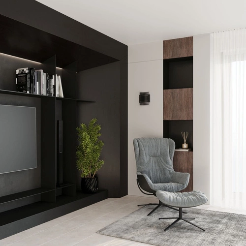 Nástěnné svítidlo Hestia černé moderní kovové do obýváku a ložnice Sollux Lighting