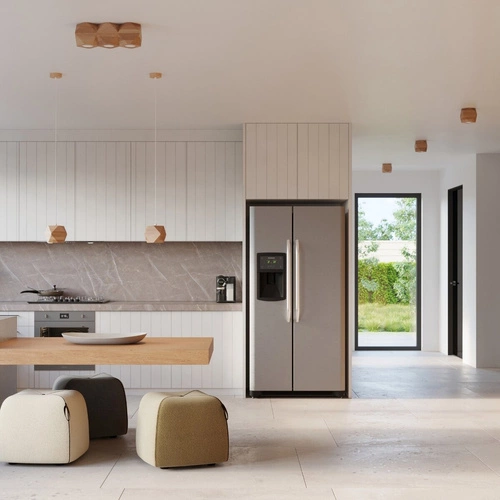 Stropní svítidlo WOODY 1 z přírodního dřeva do obýváku a předsíně