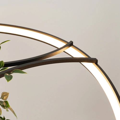 Moderní černý LED lustr RIO BIO 110 do obýváku a jídelny 3000K