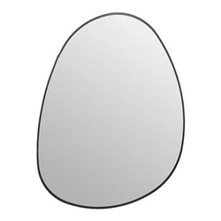 Oválné zrcadlo Rosalia 55x75 cm loftové černé na stěnu do obýváku a ložnice