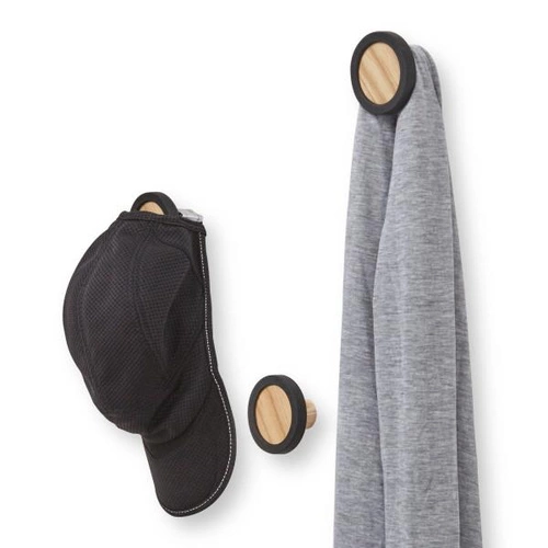 Moderní nástěnný věšák Umbra HUB 3 černý kulatý do předsíně a ložnice