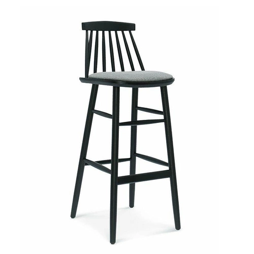 Barová židle Fameg BST-5910 Windsor s opěrkou, dřevěná, kožená, na míru do kuchyně