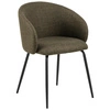 Čalouněná jídelní židle s područkami Actona Eleonor olivová moderní