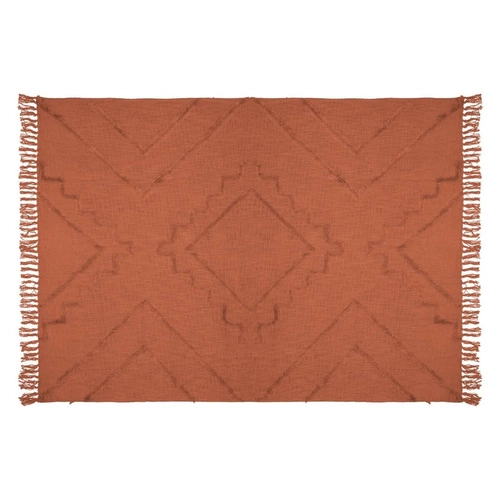 Prošívaný bavlněný přehoz na postel boho terakota 130x180 cm Atmosphera