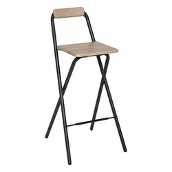 Skládací barová židle s opěrkou Louna 75 cm industriální dub černá Atmosphera