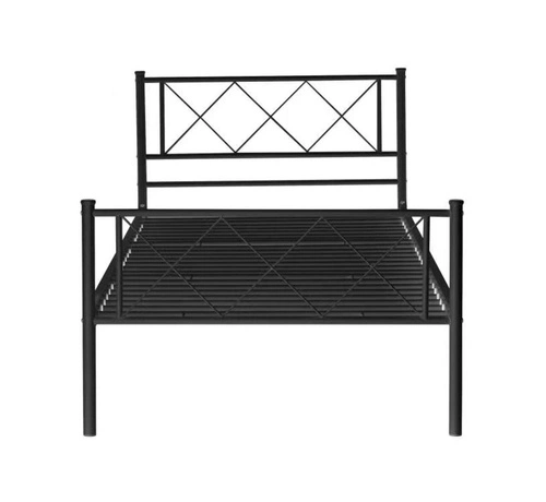 Kovová postel Muriel černá 90x200 moderní do ložnice nebo studentského pokoje