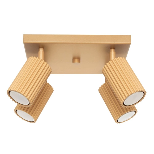 Stropní svítidlo glamour KARBON 4 zlaté s nastavitelným stínidlem do obýváku a ložnice SOLLUX