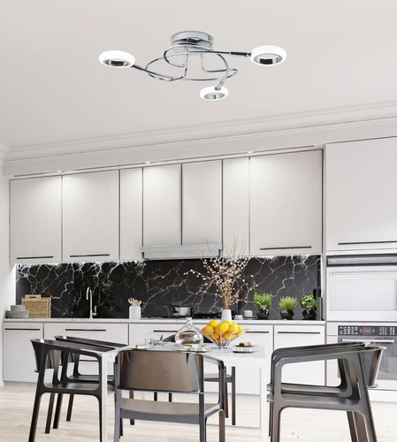 Stropní svítidlo Aurelion stropní svítidlo 3x4W LED chrom 3000K