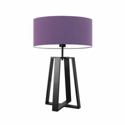 Noční lampička Thor moderní s fialovým stínidlem na černé konstrukci do ložnice LYSNE