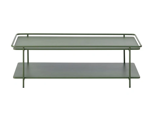 Moderní kovový obdélníkový konferenční stolek do obývacího pokoje Yuba 110x55 zelený