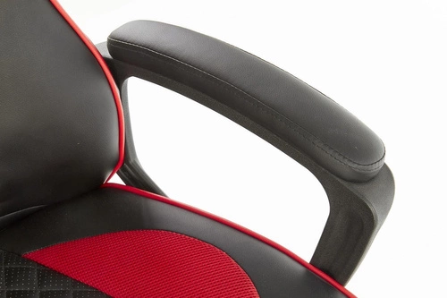 Ergonomické herní křeslo Fabi Intesi černo-červené kožené otočné k psacímu stolu