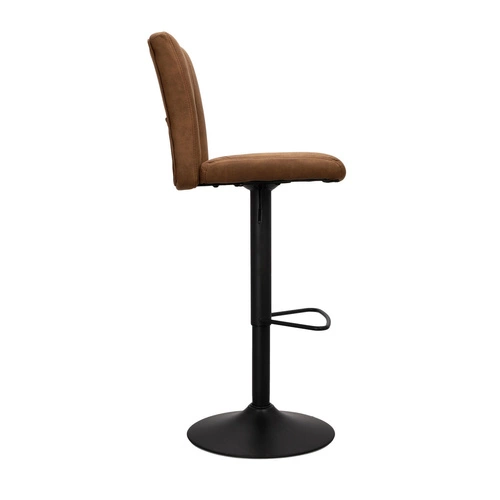 Barová židle s opěrkou Sylvia hnědá, výškově nastavitelná, otočná, moderní do kuchyně a jídelny Actona