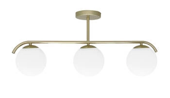 Závěsné svítidlo AMADEO moderní bílé skleněné 3bodové do obýváku a jídelny