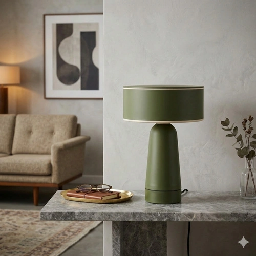 Moderní olivová stolní lampa AXO do pracovny