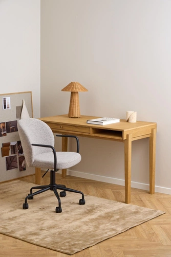 Ergonomická kancelářská židle Patricia Monza 60 béžová bouclé otočná s područkami do kanceláře