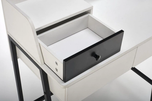 Moderní toaletní stolek s zrcadlem a zásuvkami Sonia bílý do ložnice Intesi 80 cm