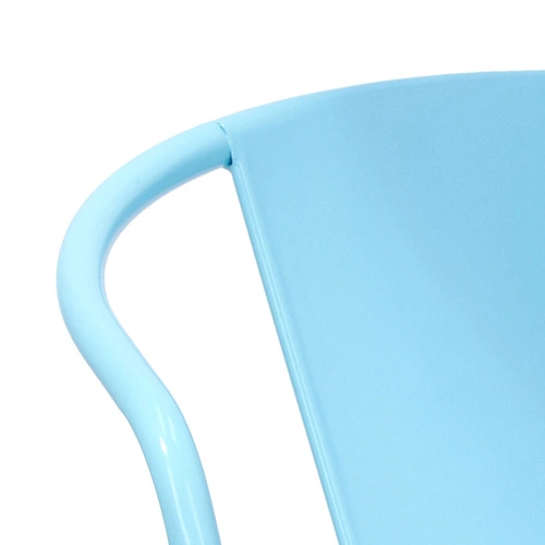 Kovová židle Paris Arms modrá do jídelny a kuchyně ve stylu Tolix industriální