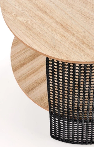 Konferenční stolek Collo kulatý loftový přírodní s kovovou podnoží 41 cm do obýváku Intesi