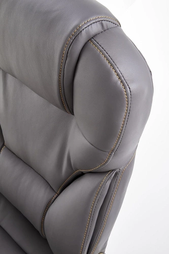 Ergonomická kancelářská židle Mondes šedá kožená otočná s nastavitelnou výškou do kanceláře Intesi