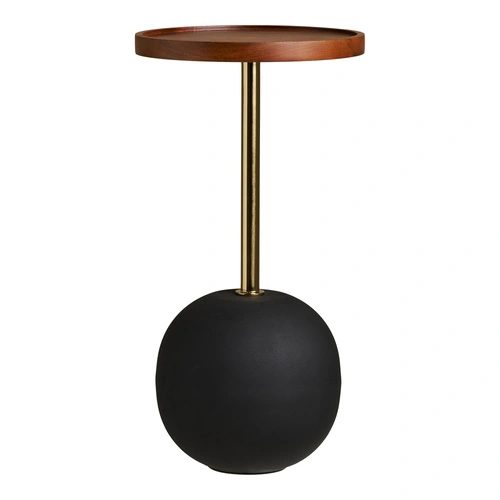 Přístavný stolek Sirone mango/zlatá/černá