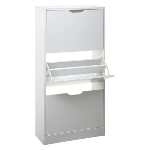 Vysoká bílá botníková skříň Tiro 5five simply smart se třemi zásuvkami do předsíně moderní