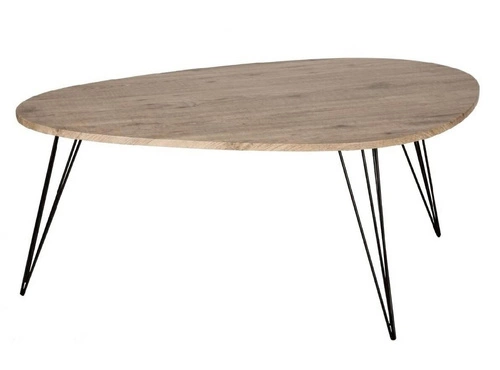 Oválný dřevěný konferenční stolek na třech nohách moderní do obýváku Atmosphera