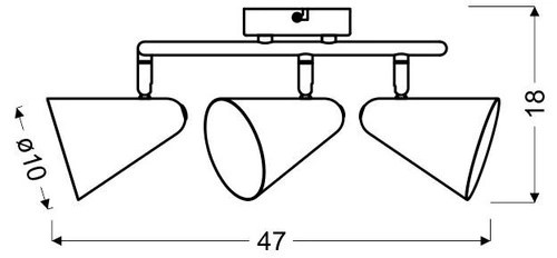 Spirálová stropní lampa Amor 3x40W E14 matně šedá