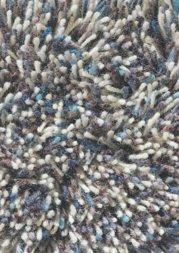 Vlněný modrý shaggy koberec Flamenco 160x230 do obýváku moderní snadno čistitelný