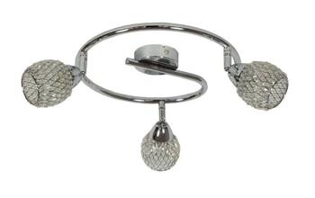 Moderní stropní svítidlo Clear 3-ramenné nastavitelné do obýváku a jídelny transparentní