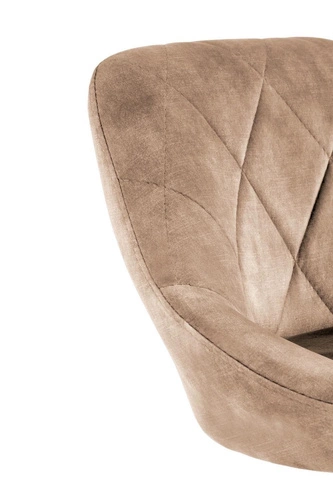 Barová židle Nang sametová béžová otočná s opěrkou výškově nastavitelná do kuchyně a k ostrůvku moderní Intesi