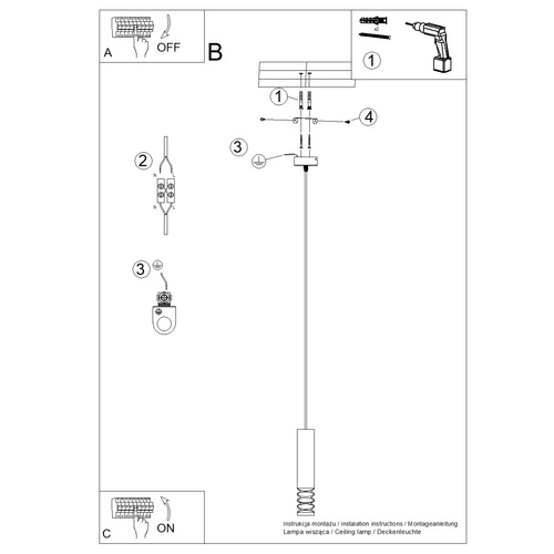 Závěsné svítidlo LAMI 1 bílé moderní kovové do obýváku, kuchyně nebo ložnice SOLLUX