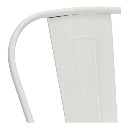 Kovová židle Paris bílá inspirovaná Tolixem do jídelny a kuchyně moderní D2.DESIGN