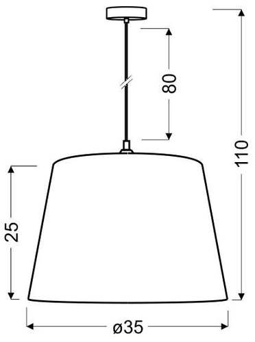Mirage 35 1x60W E27 závěsná lampa (stínidlo 77-01627+šňůra 85-10608)