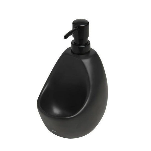Keramický dávkovač na mycí prostředek a houbičku Joey Umbra černý do kuchyně