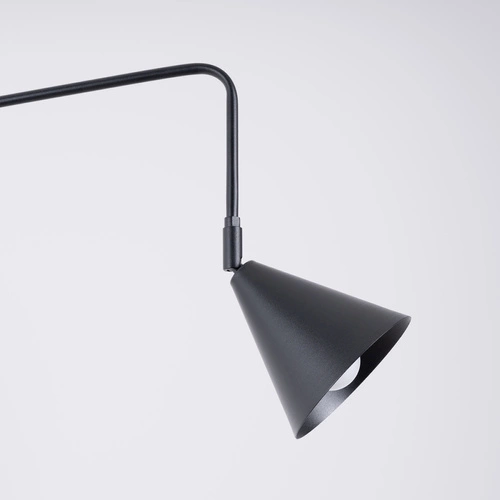 Moderní nástěnné svítidlo NOX černé kovové do ložnice a obýváku SOLLUX LIGHTING 61 cm