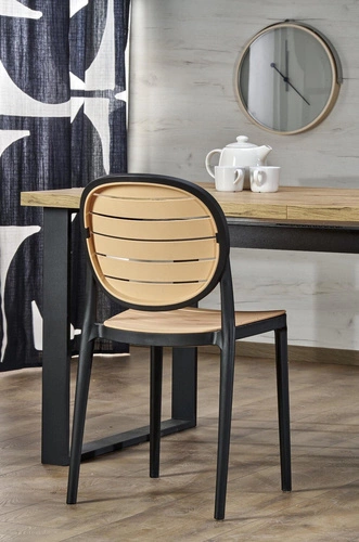 Rozkládací jídelní stůl Vernon dub wotan černé nohy moderní 160–310 cm