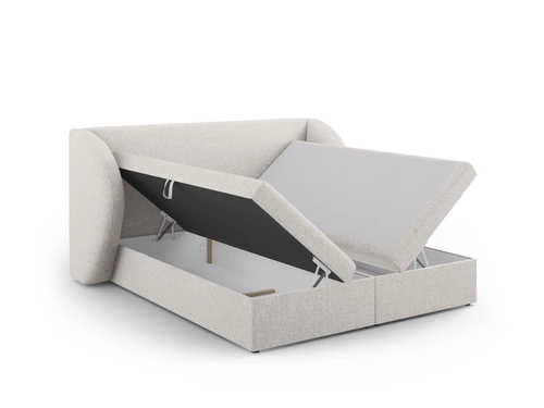 Čalouněná postel Miley šedá 180x200 s úložným prostorem moderní do ložnice