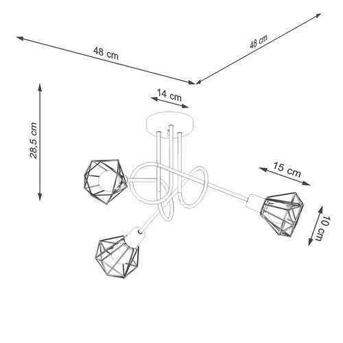 ARTEMIS 3S lustr černý