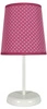 Noční lampička Gala moderní s puntíkovým stínidlem růžová do ložnice a dětského pokoje