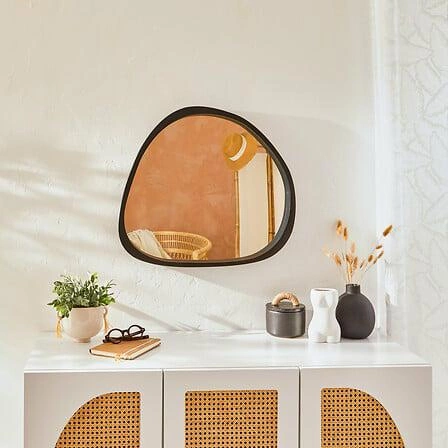 Zrcadlo Wayne 63x57 cm černé