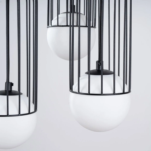 Moderní závěsné svítidlo BRINA 3P černé do obýváku a jídelny rozptýlené světlo